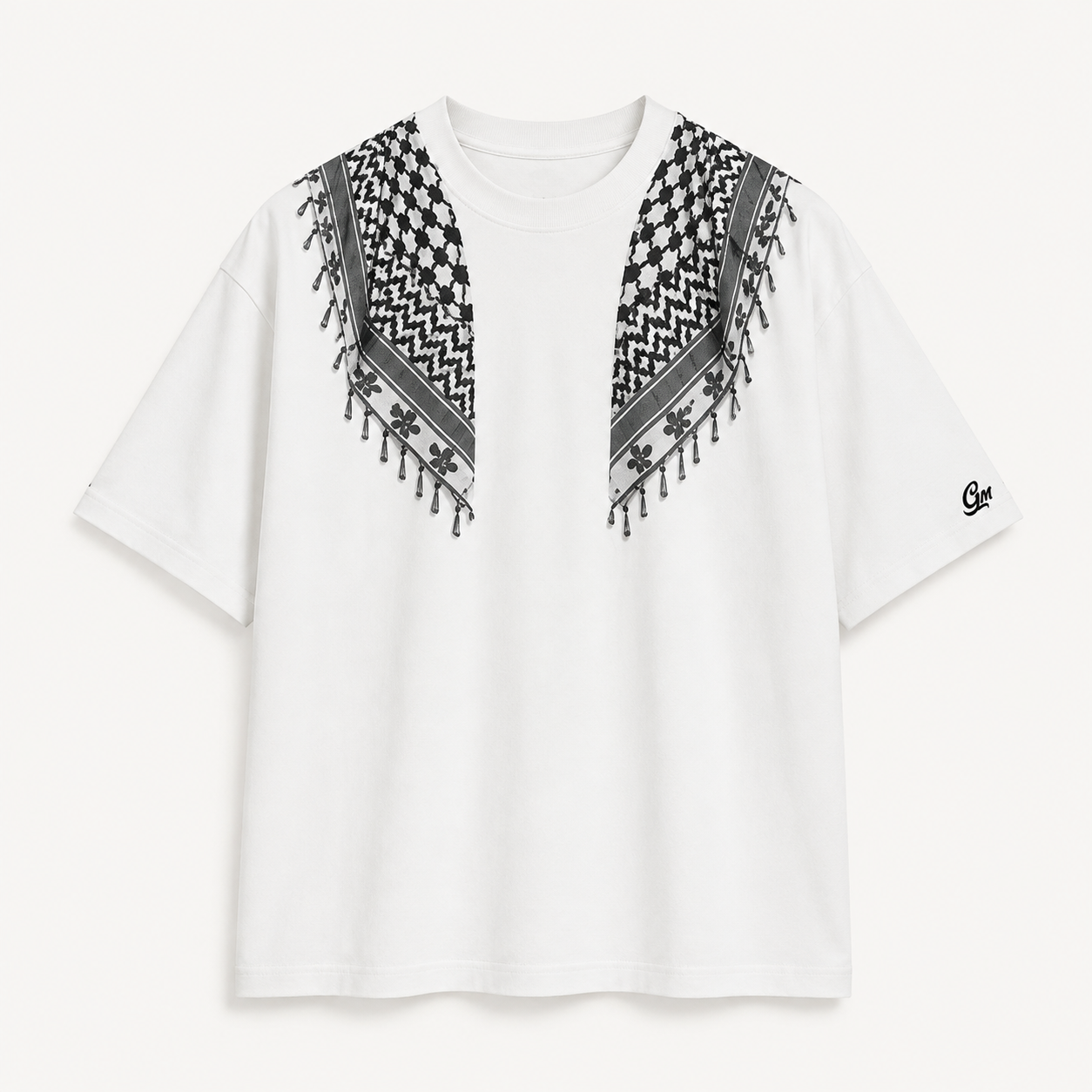 Keffiyeh Illusion Oversized T-Shirt – Unisex