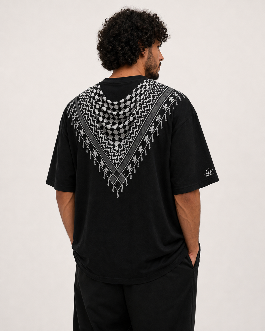 Keffiyeh Illusion Oversized T-Shirt – Unisex